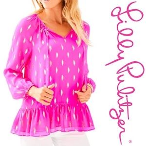 Lilly Pulitzer Razberry Tensley Top